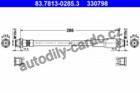 Brzdová hadice ATE 83.7813-0285 (AT 330798)