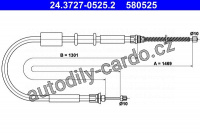 Lanko ruční brzdy ATE 24.3727-0525 (AT 580525)