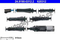 Výstražný kontakt opotřebení obložení ATE 24.8190-0312 (AT 620312) - BMW