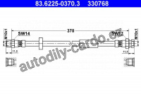 Brzdová hadice ATE 83.6225-0370 (AT 330768)