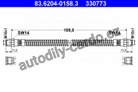 Brzdová hadice ATE 83.6204-0158 (AT 330773)