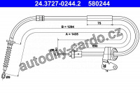 Lanko ruční brzdy ATE 24.3727-0244 (AT 580244)