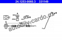 Brzdová hadice ATE 24.1253-0060 (AT 331149) - AUDI, SEAT, ŠKODA, VW