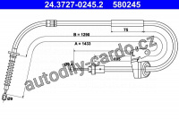 Lanko ruční brzdy ATE 24.3727-0245 (AT 580245)