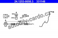 Brzdová hadice ATE 24.1253-0050 (AT 331148) - AUDI, SEAT, ŠKODA, VW