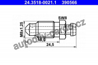 Odvzdušovací šroub/ventil ATE 24.3518-0021