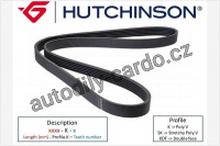 Ozubený klínový řemen Hutchinson 1020 K 5