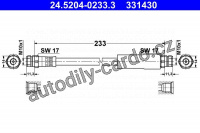 Brzdová hadice ATE 24.5204-0233 (331430)