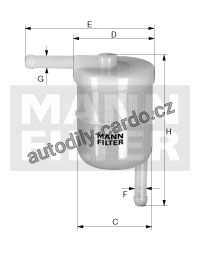 Palivový filtr MANN WK42/11 (MF WK42/11) - HYUNDAI, ISUZU, MITSUBISHI