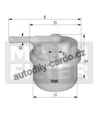 Palivový filtr MANN WK42/82 (MF WK42/82) - SUBARU, TOYOTA