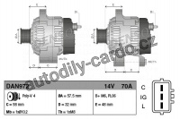 Alternátor DENSO (DE DAN972)