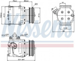 Kompresor klimatizace NISSENS 89230