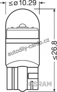 LED žárovky OSRAM W5W 12V Ice Blue 6800K - 2850BL-02B (2ks)