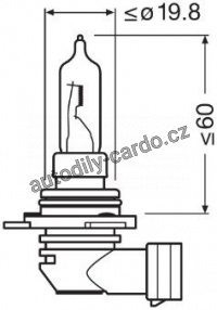 Autožárovka, dálkový světlomet OSRAM 9012 HIR2 12v 55w 1.ks