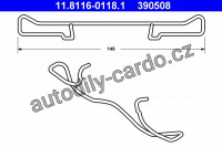 Pružina, brzdový třmen ATE 11.8116-0118 (AT 390508)