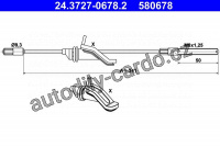 Lanko ruční brzdy ATE 24.3727-0678 (AT 580678)