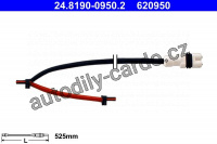 Výstražný kontakt opotřebení obložení ATE 24.8190-0950 (AT 620950)