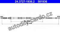 Lanko ruční brzdy ATE 24.3727-1936 (AT 581936)
