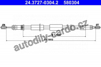 Lanko ruční brzdy ATE 24.3727-0304 (AT 580304)
