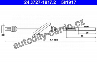 Lanko ruční brzdy ATE 24.3727-1917 (AT 581917)