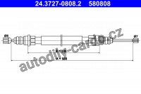 Lanko ruční brzdy ATE 24.3727-0808 (AT 580808)