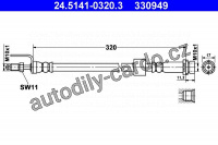 Brzdová hadice ATE 24.5141-0320 (330949)