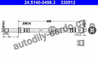 Brzdová hadice ATE  24.5140-0498 (330912)