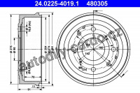 Brzdový buben ATE 24.0225-4019 (AT 254019)