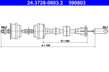 Tažné lanko, ovládání spojky ATE 24.3728-0803 (AT 590803)