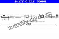 Lanko ruční brzdy ATE 24.3727-0102 (AT 580102)