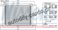 Chladič motorového oleje NISSENS 90044