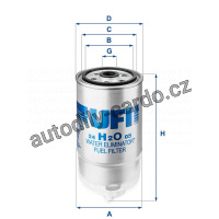 Palivový filtr UFI 24.H2O.05