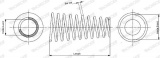 Pružina tlumiče pérování MONROE (MOSP3127, MO SP3127), zadní  - TOYOTA CARINA II