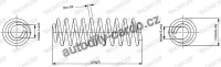 Pružina tlumiče pérování MONROE (MOSP3242, MO SP3242), přední  - AUDI 100 Avant