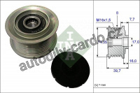 Alternátorová volnoběžka (předstihová spojka) INA (IN 535007810) - MERCEDES-BENZ