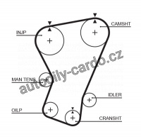 Rozvodový řemen GATES (GT 5071) - FIAT