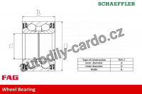 Sada ložisek kol FAG 713640310 -  CITROEN