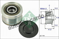 Alternátorová volnoběžka (předstihová spojka) INA (IN 535010110) - MERCEDES-BENZ