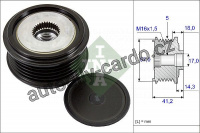 Alternátorová volnoběžka (předstihová spojka) INA (IN 535024810)