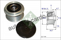 Alternátorová volnoběžka (předstihová spojka) INA (IN 535010610)