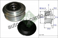 Alternátorová volnoběžka (předstihová spojka) INA (IN 535010710) - ALFA ROMEO