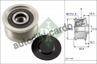 Alternátorová volnoběžka (předstihová spojka) INA (IN 535011210) - ALFA ROMEO, FIAT, SAAB