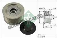 Alternátorová volnoběžka (předstihová spojka) INA (IN 535011510) - OPEL, ALFA ROMEO, FIAT