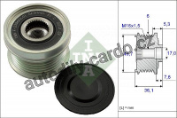 Alternátorová volnoběžka (předstihová spojka) INA (IN 535013410) - MERCEDES-BENZ, SSANGYONG
