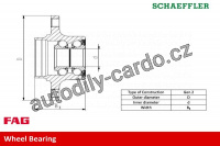 Sada ložisek kol FAG 713606290 -  ALFA ROMEO 166 zadní 2.0 2.4 2.5 3.0 v6