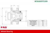 Sada ložisek kol FAG 713644550 -  OPEL