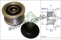 Alternátorová volnoběžka (předstihová spojka) INA (IN 535020210)