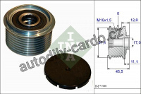 Alternátorová volnoběžka (předstihová spojka) INA (IN 535006910) - MERCEDES-BENZ