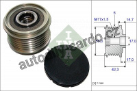 Alternátorová volnoběžka (předstihová spojka) INA (IN 535015410)