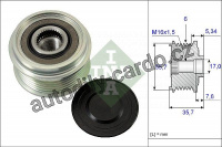 Alternátorová volnoběžka (předstihová spojka) INA (IN 535007710) - MERCEDES
